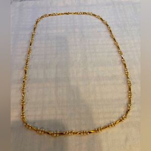 Marvella Gold faux Pearls, 29” necklace.